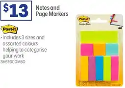 Officeworks Notes and page markers offer