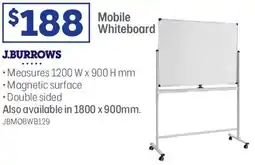 Officeworks Mobile whiteboard offer