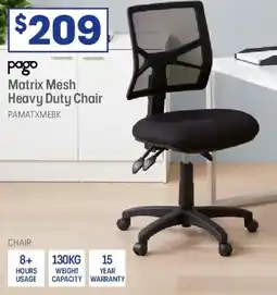 Officeworks Matrix mesh heavy duty chair offer