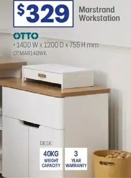 Officeworks Marstrand workstation offer