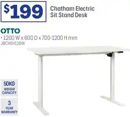Officeworks Chatham electric sit stand desk offer