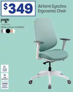 Officeworks Airform synchro ergonomic chair offer