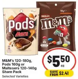 IGA M&M's, Pods or Maltesers offer