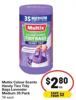 IGA Handy Ties Tidy Bags Lavender Medium offer
