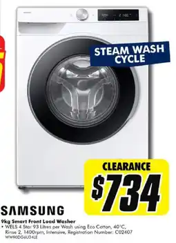 The Good Guys Samsung smart front load washer offer