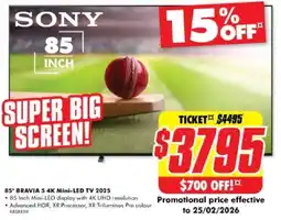 The Good Guys Sony bravia mini-led tv offer