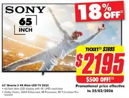 The Good Guys Sony bravia 5 4k mini-led tv offer