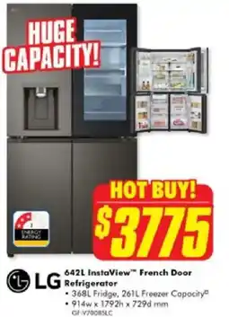 The Good Guys Lg refrigerator instaview french door offer