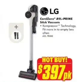 The Good Guys Lg cordzero® a9l-prime stick vacuum offer