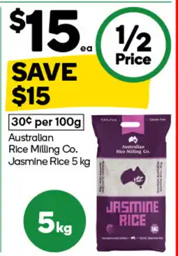 Woolworths Australian rice miling co jasmine rice offer