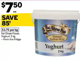 Woolworths Sai shree foods yoghurt offer