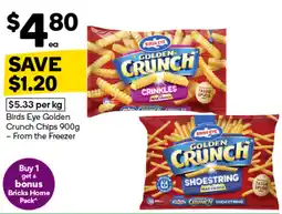 Woolworths Birds eye golden crunch chips offer