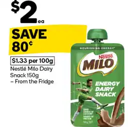 Woolworths Nestlé milo dairy snack offer