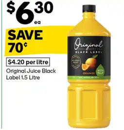 Woolworths Original juice black label offer
