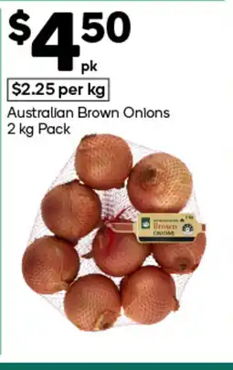 Woolworths Australian brown onions offer