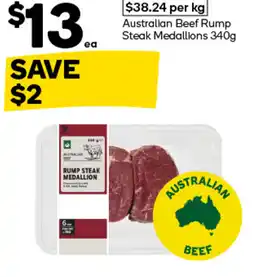 Woolworths Australian beef rump steak medallions offer