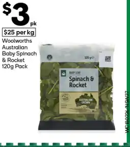 Woolworths Woolworths Australian Baby Spinach & Rocket offer