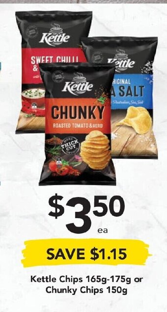 Drakes Kettle Chips 165g-175g or Chunky Chips 150g offer