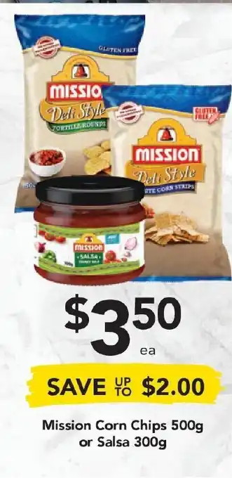 Drakes Missions Corn Chips 500g or Salsa 300g offer