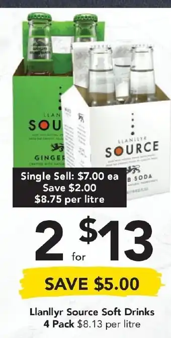 Drakes Llanllyr Source Soft Drinks 4 Pack offer