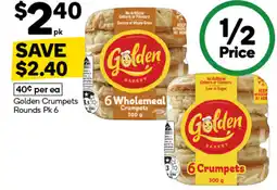 Woolworths Golden crumpets rounds offer