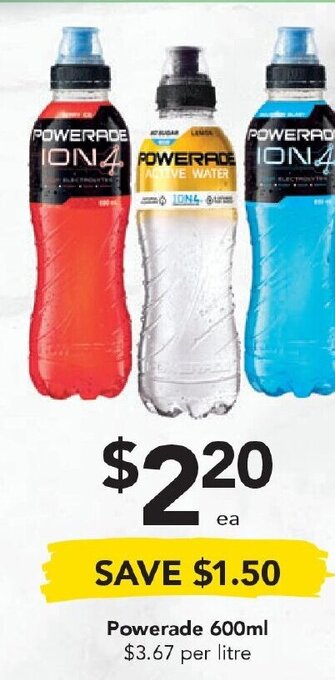 Drakes Powerade 600ml offer