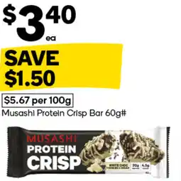 Woolworths Musashi protein crisp bar offer