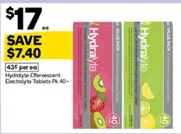 Woolworths Hydralyte effervescent electrolyte offer