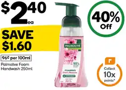Woolworths Palmolive foam handwash offer
