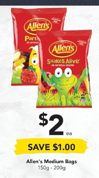 Drakes Allen's Medium Bags 150g-200g offer