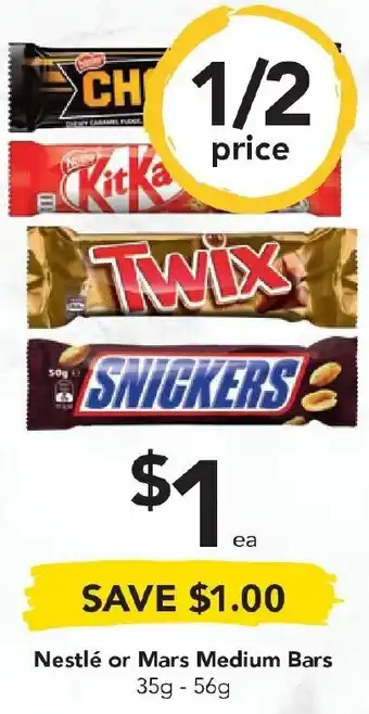 Drakes Nestlé Mars Medium Bars 35g - 65g offer