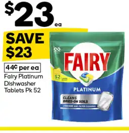 Woolworths Fairy platinum dishwasher offer