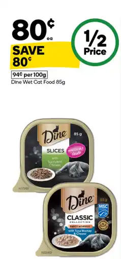 Woolworths Dine wet cat food offer