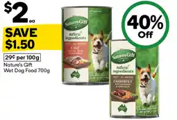 Woolworths Nature's gift wet dog food offer