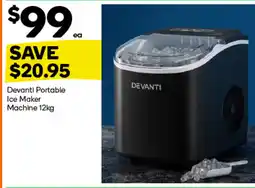 Woolworths Devanti portable ice maker machine offer