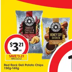Coles Red rock deli potato chips offer