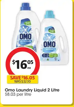 Coles Omo laundry liquid offer