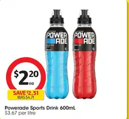 Coles Powerade sports drink offer