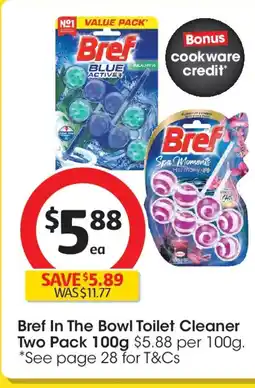 Coles Bref in the bowl toilet cleaner two pack offer
