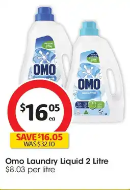 Coles Omo laundry liquid offer