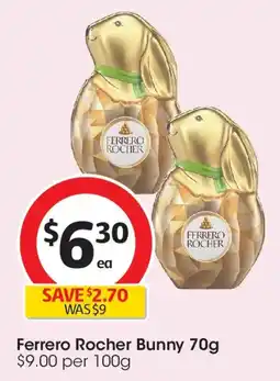 Coles Ferrero rocher bunny offer