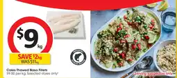 Coles Coles thawed basa fillets offer