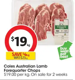 Coles Coles australian lamb forequarter chops offer