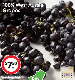 Coles Coles west australian loose black seedless grapes offer