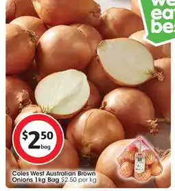 Coles Coles West Australian Brown Onions offer