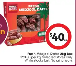Coles Fresh medjool dates offer