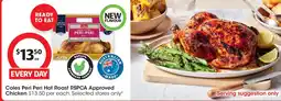 Coles Coles peri peri hot roast rspca approved chicken offer
