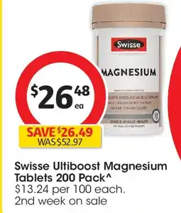 Coles Swisse ultiboost magnesium tablets offer