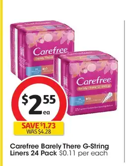 Coles Carefree barely there g-string liners offer