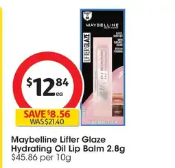 Coles Maybelline lifter glaze hydrating oil lip balm offer